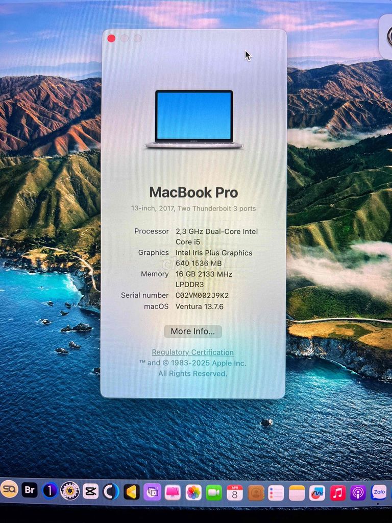 Apple MacBook Pro i5 13.3 inch 16GB. Mua bán Laptop tại Thành phố Thủ Dầu Một Bình Dương được đăng bởi Nguyễn Thành hình 1