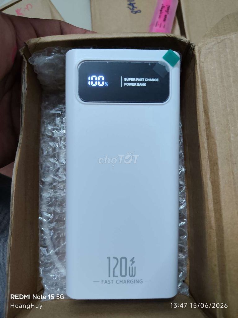 Sạc dự phòng YUWEI 50000mAh 120W Trắng Sạc nhanh. Mua bán Phụ kiện (Màn hình, Chuột...) tại Thành phố Thủ Đức Tp Hồ Chí Minh được đăng bởi Hoàng Huy hình 1