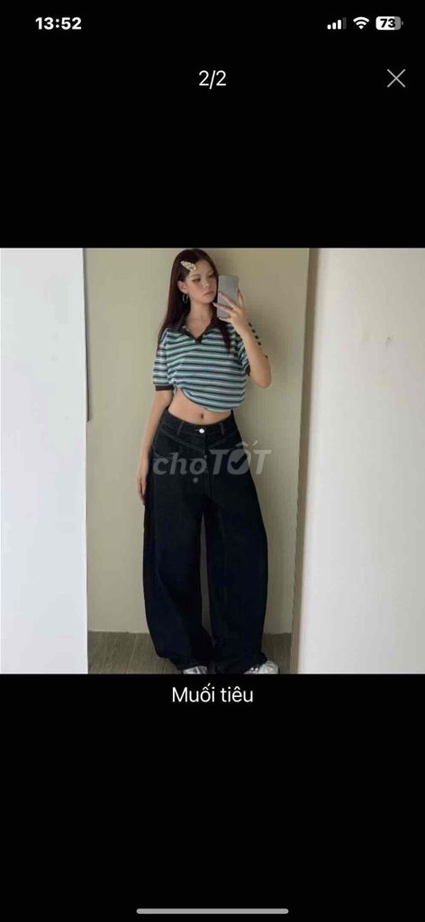 Quần jean nữ ống rộng AB House sz S. Mua bán Quần áo tại Huyện A Lưới Thừa Thiên Huế được đăng bởi Quỳnh Ngọc hình 1