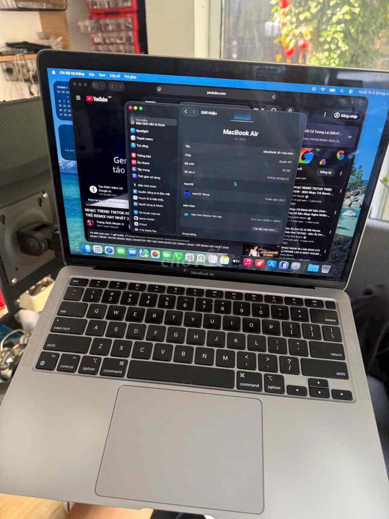 Macbook Air M1 16GB/256GB Xám. Mua bán Laptop tại Quận Bình Thạnh Tp Hồ Chí Minh được đăng bởi Táo Care  hình 1
