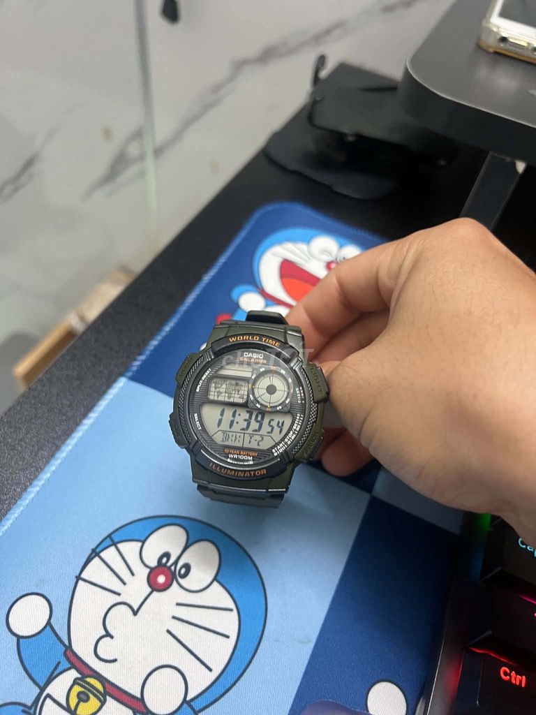 Casio AE-100W Xanh rêu Đã dùng. Mua bán Đồng hồ tại Thị xã Phú Mỹ Bà Rịa - Vũng Tàu được đăng bởi Quang Lợi hình 1