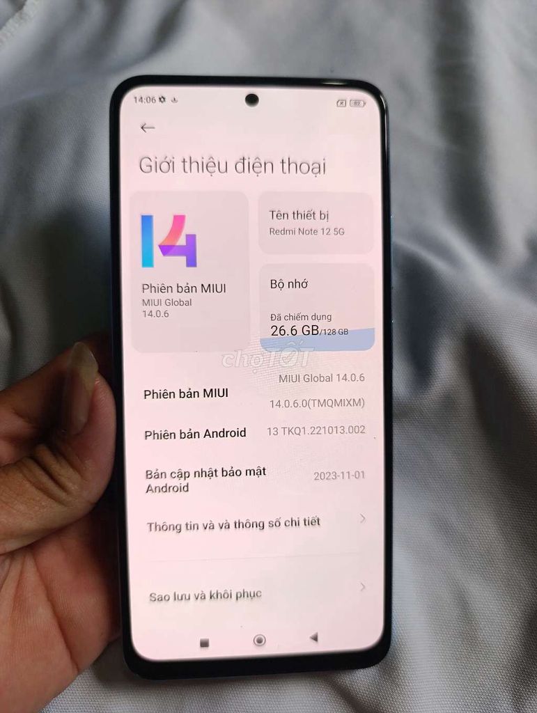 Xiaomi Redmi Note 12 5G 128GB Xanh. Mua bán Điện thoại tại Quận 12 Tp Hồ Chí Minh được đăng bởi nnh hình 1