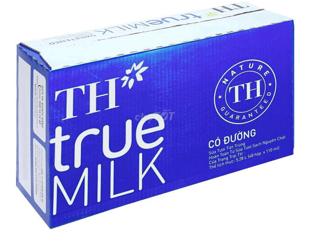 Sữa tươi TH true MILK có đường 5.28L 48 hộp. Mua bán Đồ ăn, thực phẩm và các loại khác tại Thành phố Bến Tre Bến Tre được đăng bởi Siêu Thị Sữa Bé hình 1