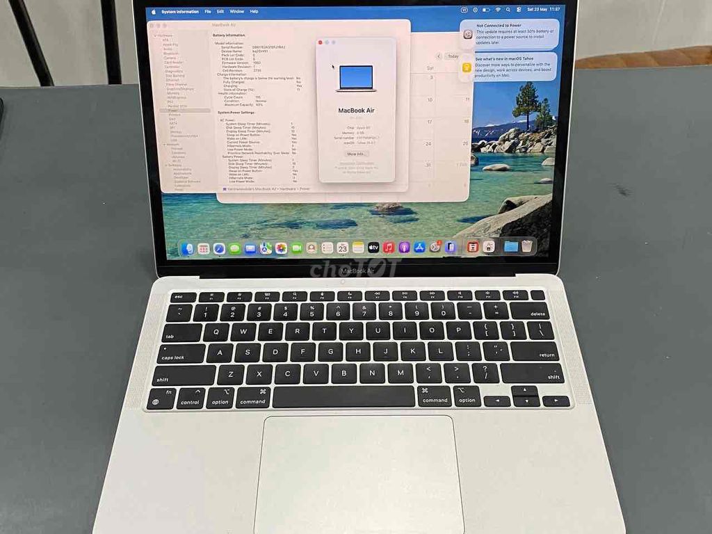 MacBook Air M1 13 inch 8GB/256GB Pin 93. Mua bán Laptop tại Quận 5 Tp Hồ Chí Minh được đăng bởi Phan Thế Phong  hình 1
