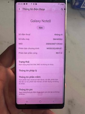 cần bán samsung note 8.. Mua bán Điện thoại tại Quận Bình Tân Tp Hồ Chí Minh được đăng bởi Xuân cảnh hình 1