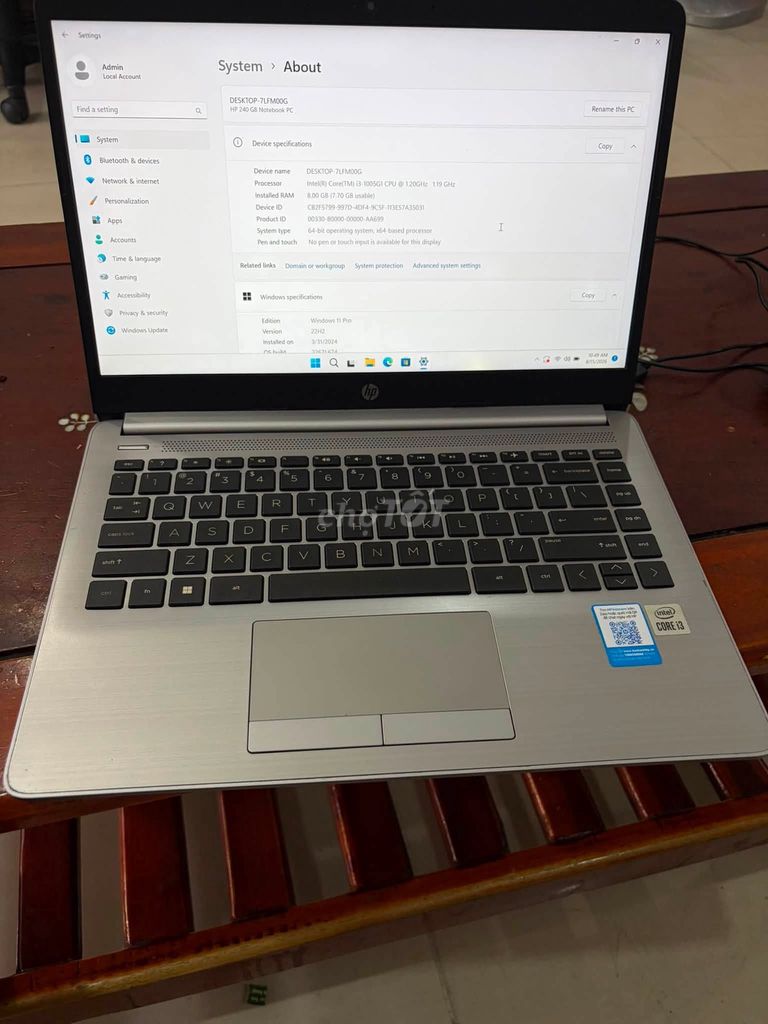 HP 240 G8 i3 Gen 10 14 inch 8GB/256GB Bạc. Mua bán Laptop tại Thành phố Dĩ An Bình Dương được đăng bởi Hội Đồ Điện Tử hình 1