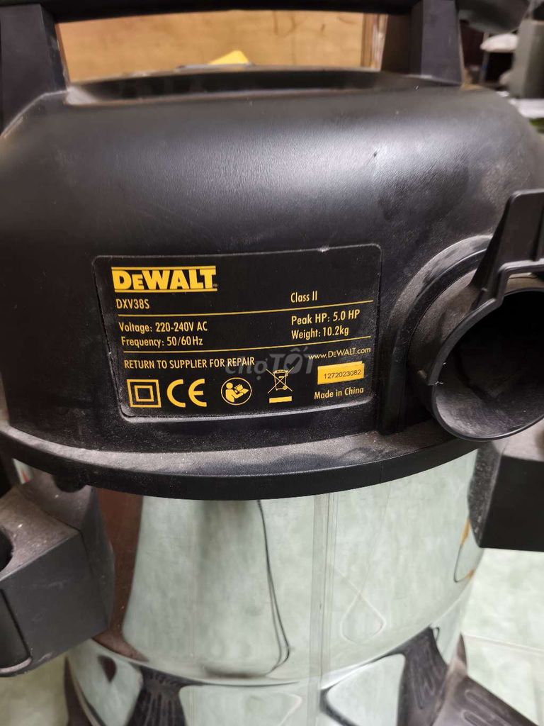 Máy hút bụi DEWALT DXV38S. Mua bán Thiết bị vệ sinh, nhà tắm tại Quận Hải An Hải Phòng được đăng bởi Hoàng Vũ hình 1