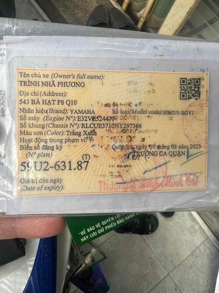 Yamaha Sirius 2023 Trắng Xanh Việt Nam
