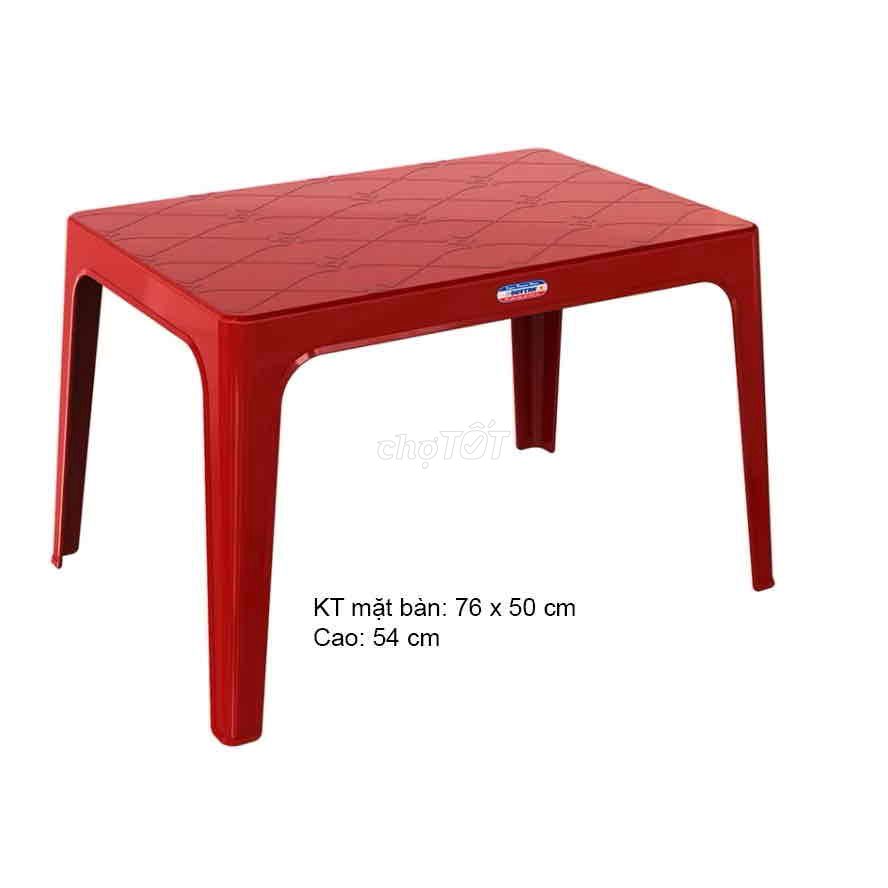 Bàn nhựa đỏ 76x50cm cao 54cm.. Mua bán Bàn ghế tại Thành phố Nha Trang Khánh Hòa được đăng bởi Hiếu hình 1