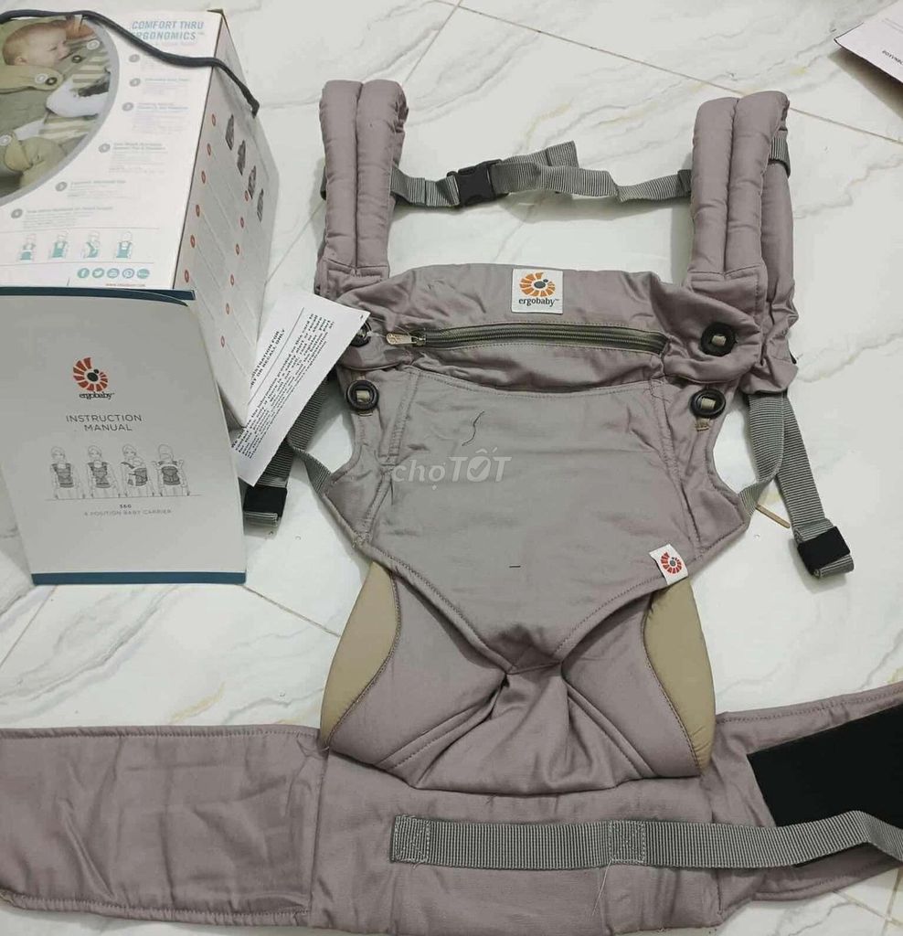 Địu Ergobaby Xám Thoáng khí Unisex. Mua bán Mẹ và bé tại Huyện Bình Chánh Tp Hồ Chí Minh được đăng bởi Huỳnh Hương hình 1