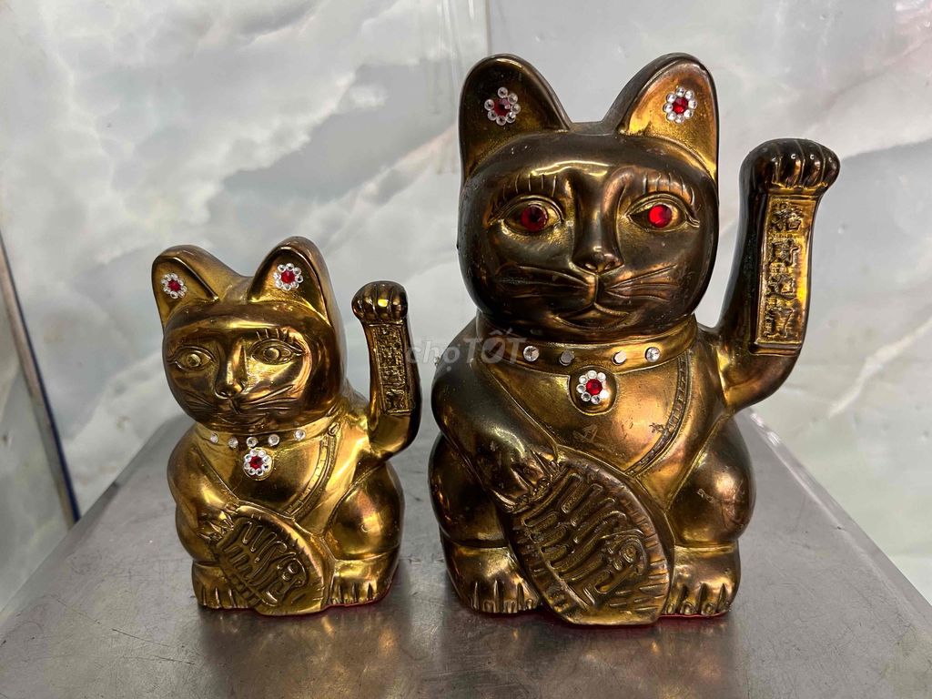 Tượng đồng Mèo thần tài trang trí nhà cửa. Mua bán Cây cảnh, đồ trang trí tại Quận Phú Nhuận Tp Hồ Chí Minh được đăng bởi Khanh ly hình 1