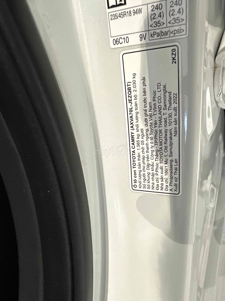 Toyota Camry 2022 2.5 Q 59000 km. Mua bán Ô tô tại Quận Bình Thạnh Tp Hồ Chí Minh được đăng bởi phuongneo hình 9