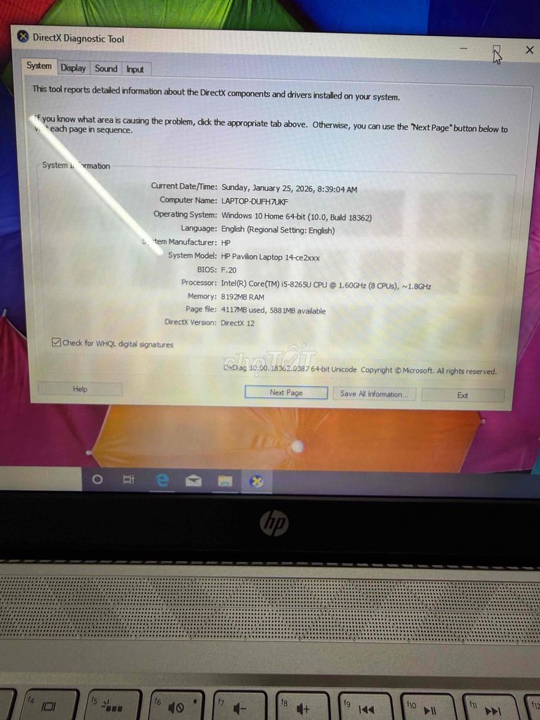 HP Pavilion 14 i5 8th Gen 8GB/1TB. Mua bán Laptop tại Quận 4 Tp Hồ Chí Minh được đăng bởi HUY hình 1