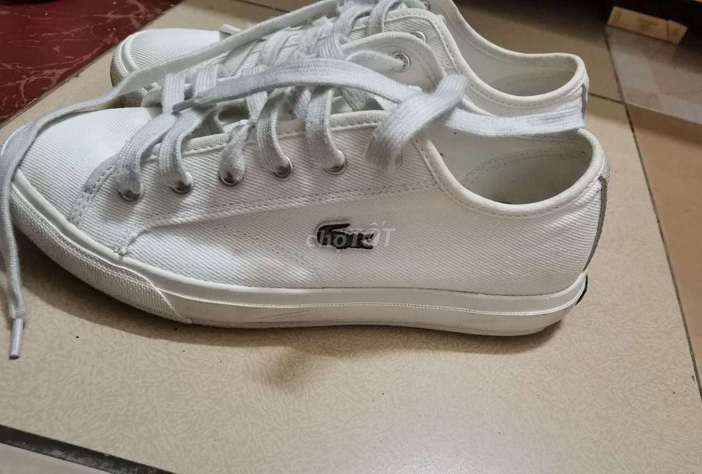 Giày thể thao Lacoste Nam Trắng 40.5. Mua bán Giày dép tại Quận Bắc Từ Liêm Hà Nội được đăng bởi Hải Trần hình 1