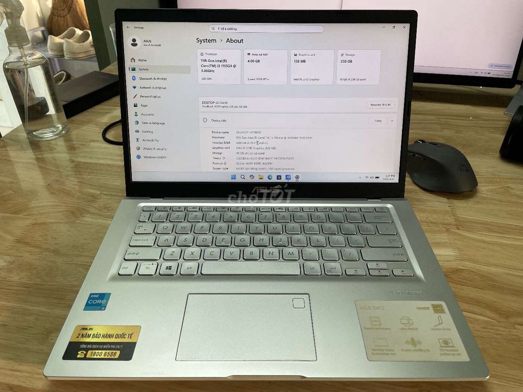 Asus X415E i3 1115G4 14 inch 4GB/256GB. Mua bán Laptop tại Quận Tân Bình Tp Hồ Chí Minh được đăng bởi Phương  hình 1