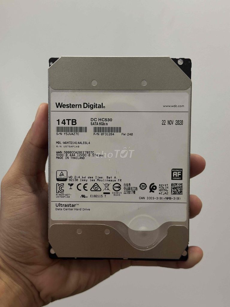 Ổ cứng HDD HGST 12TB Đã sử dụng. Mua bán Linh kiện (RAM, Card...) tại Thành phố Thủ Đức Tp Hồ Chí Minh được đăng bởi Luân Nguyễn hình 1