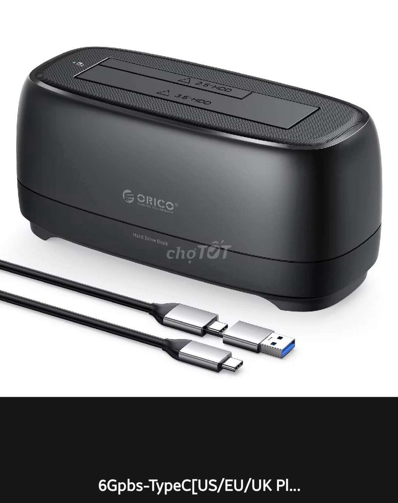 Orico Dock ổ cứng Type-C 6Gbps Đen. Mua bán Phụ kiện (Màn hình, Chuột...) tại Quận Thanh Khê Đà Nẵng được đăng bởi Phước Dũng hình 1