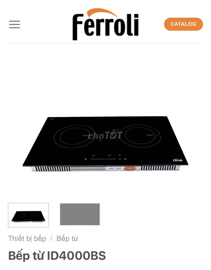 Bếp từ đôi Ferroli ID4000BS và Máy hút mùi Torino. Mua bán Bếp, lò, đồ điện nhà bếp tại Thành phố Thủ Đức Tp Hồ Chí Minh được đăng bởi Yen Do hình 1