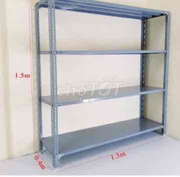 Kệ sắt V lỗ Xám 1.5m 1.5m 0.4m. Mua bán Tủ, kệ gia đình tại Quận Nam Từ Liêm Hà Nội được đăng bởi Kệ Sắt Giá Rẻ Hà Nội hình 1
