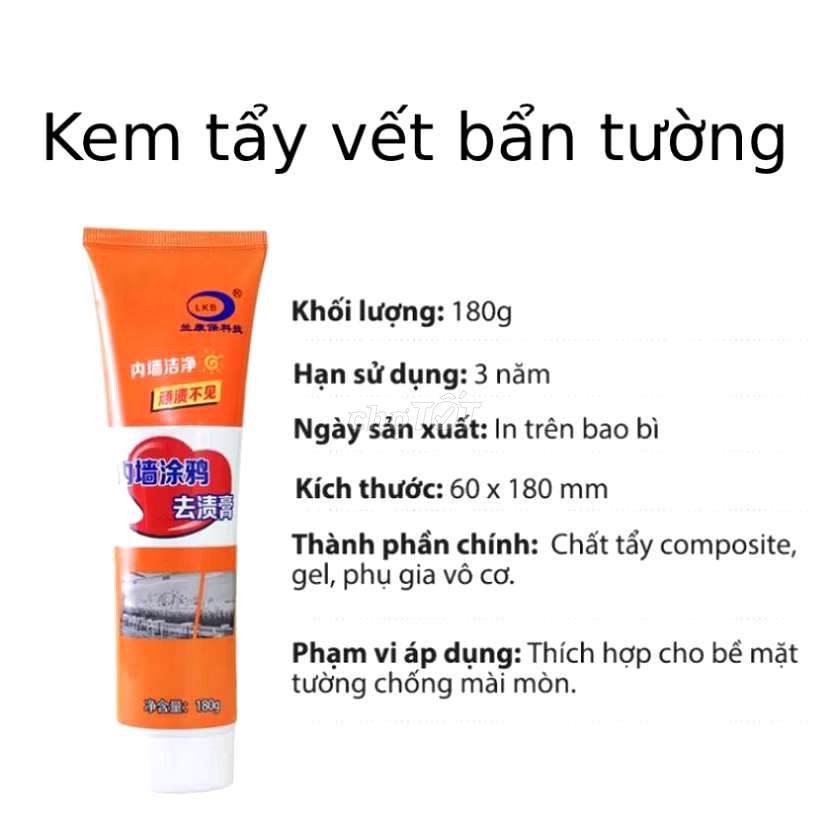 Chai kem tẩy vết bẩn bám tường 180g