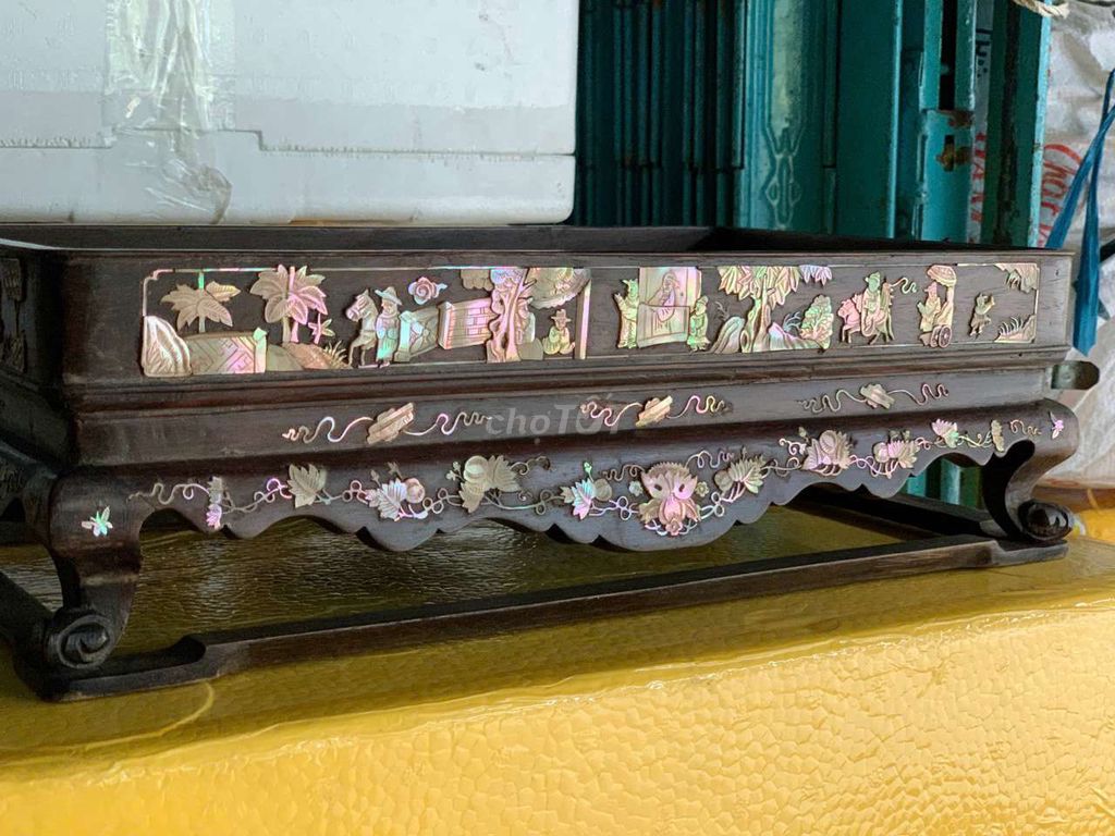 Kỷ trà gỗ cẩn ốc 40cm. Mua bán Đồ sưu tầm, đồ cổ tại Thành phố Sa Đéc Đồng Tháp được đăng bởi Phương  hình 1