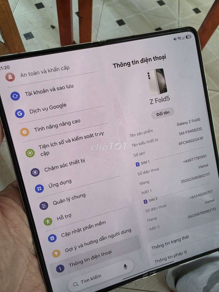 Samsung Galaxy Z Fold5 Vàng Bản VN. Mua bán Điện thoại tại Huyện Chợ Mới An Giang được đăng bởi Nguyễn hình 1