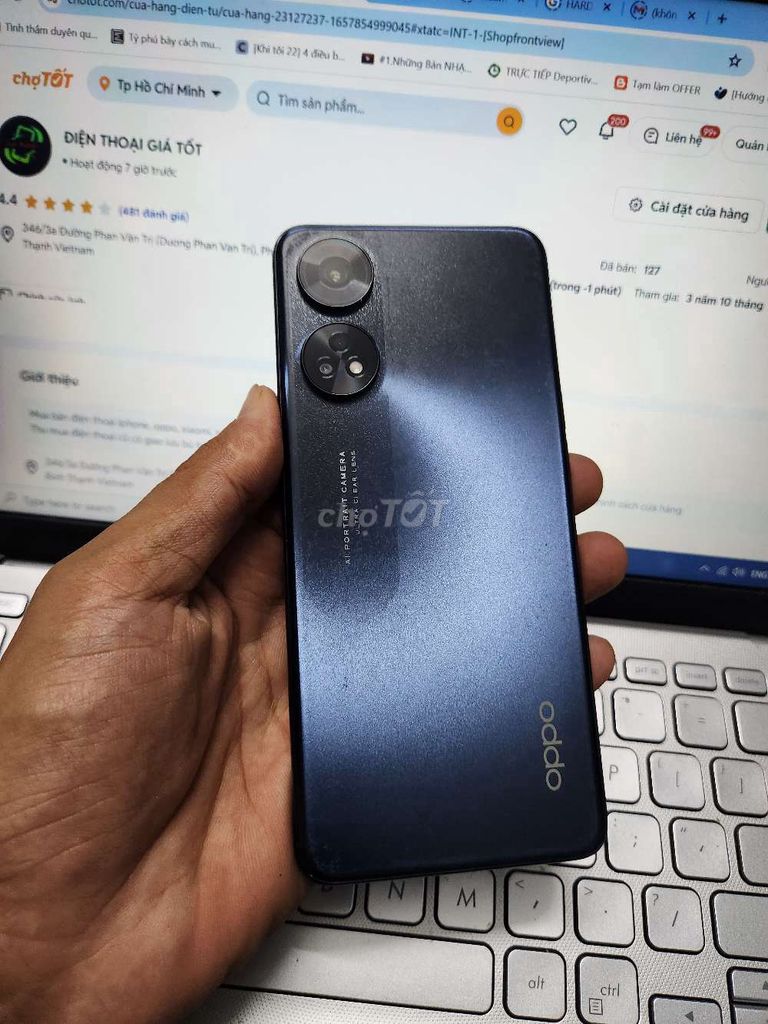 OPPO RENO 8T 8GB.256GB PIN 5000 HELIO G99 ZIN ĐẸP. Mua bán Điện thoại tại Quận Bình Thạnh Tp Hồ Chí Minh được đăng bởi Dân Mobile hình 1