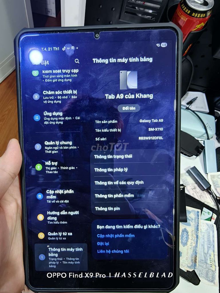 Samsung Tab A9 8 inch Đen. Mua bán Máy tính bảng tại Quận Hoàn Kiếm Hà Nội được đăng bởi Nguyễn Khang hình 1