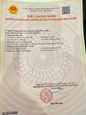 Bán nhà mặt tiền đường Nhật Tảo