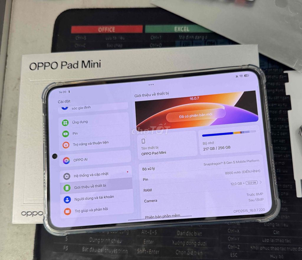 Oppo Pad Mini Snap 8 Elite Gen 5 12GB/256GB. Mua bán Máy tính bảng tại Quận Lê Chân Hải Phòng được đăng bởi Phuong hình 1