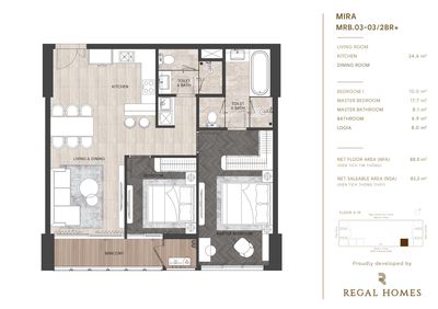 SỞ HỮU CĂN 2PN ĐẲNG CẤP REGAL COMPLEX VIEW SÔNG – GOLF – BIỂN HIẾM CÓ