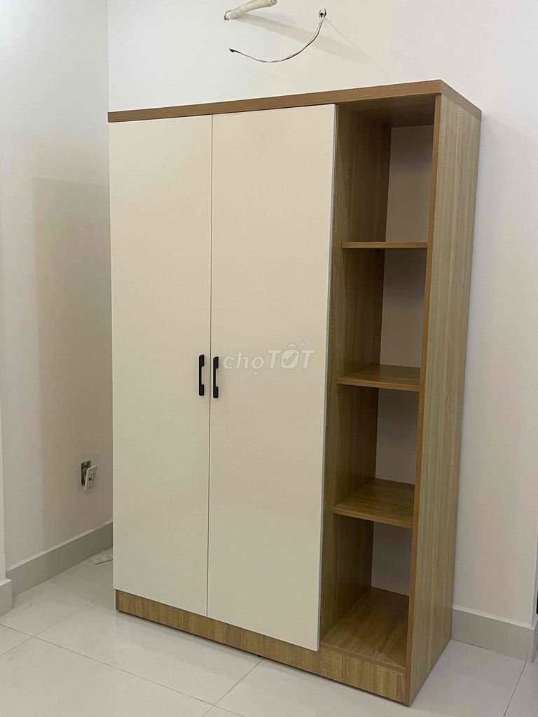 Tủ quần áo 1.2m gỗ MDF phủ melamine có đợt