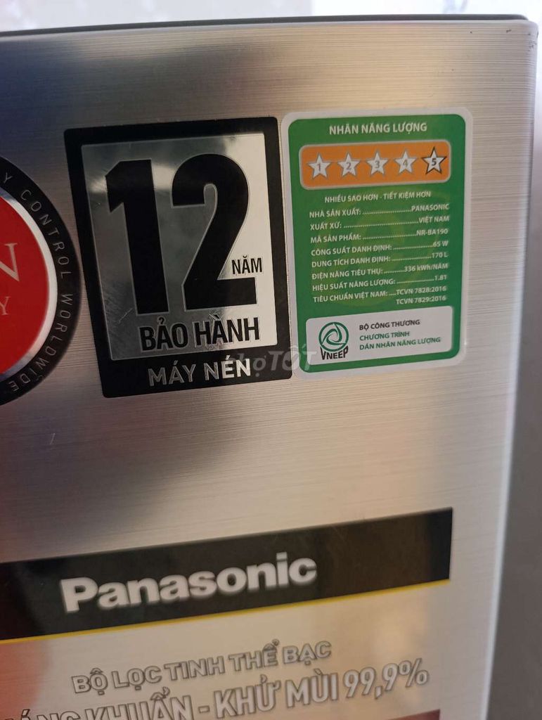 Tủ lạnh Panasonic 170l còn bh chính hãng t11/2025