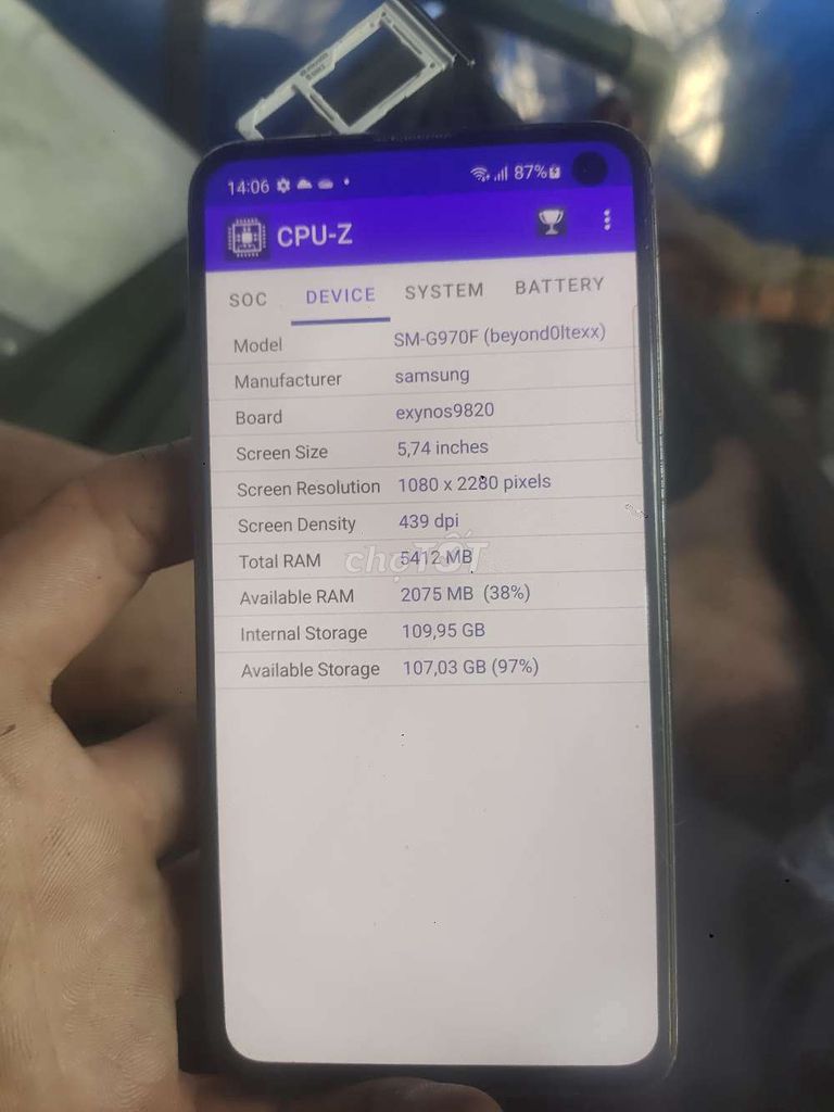 Samsung s10e vn 2 sim nhỏ gọn