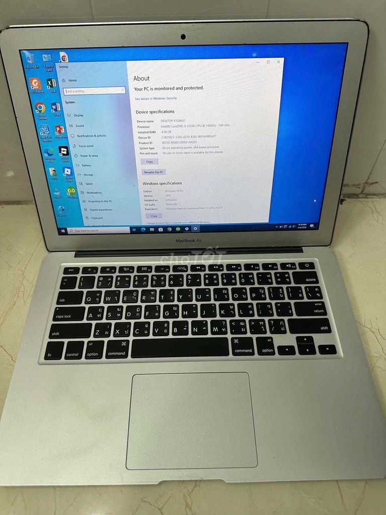 Apple MacBook Air 2013 Core i5 4GB/120GB. Mua bán Laptop tại Quận 8 Tp Hồ Chí Minh được đăng bởi Huynh Thien Duy hình 1