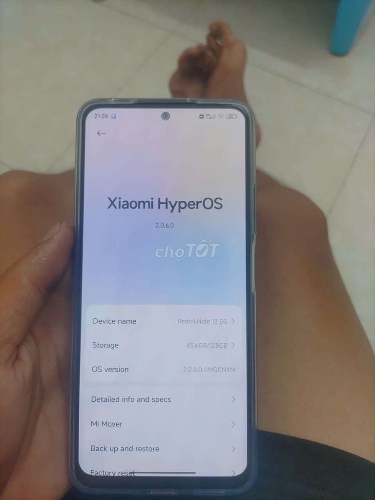 Xiaomi Redmi Note 12 5G 128GB Xám. Mua bán Điện thoại tại Quận Hà Đông Hà Nội được đăng bởi Phone hình 1