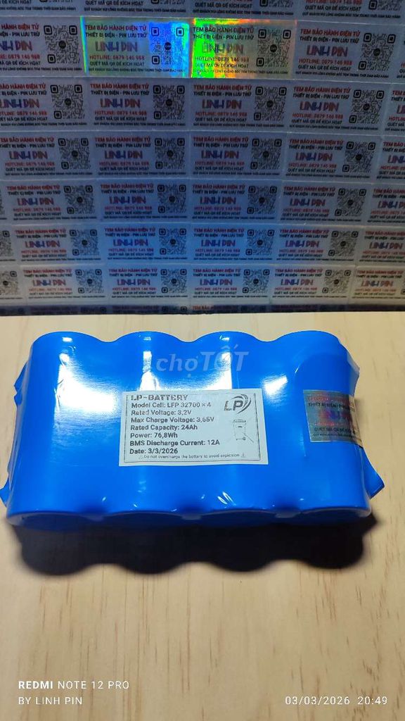 Pin năng lượng mặt trời LP 32700. Mua bán Đồ chuyên dụng, Giống nuôi trồng tại Huyện Mỏ Cày Bắc Bến Tre được đăng bởi Linh Pin LP Battery hình 1