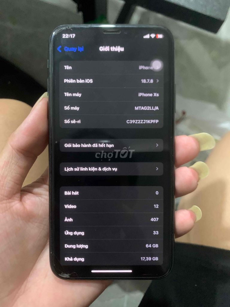 iPhone XS 64GB Đen. Mua bán Điện thoại tại Thành phố Thủ Đức Tp Hồ Chí Minh được đăng bởi Duc nam hình 1