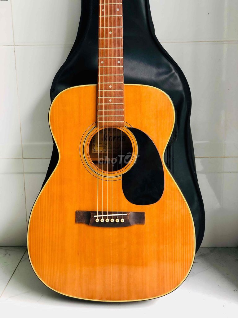 Guitar Nhật Morris F-12 tem vuông 1974 dáng OM