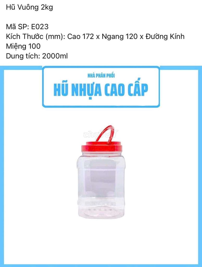 Thanh lý 550 hũ nhựa vuông 2000ml. Mua bán Dụng cụ nhà bếp tại Quận 3 Tp Hồ Chí Minh được đăng bởi Cường hình 1