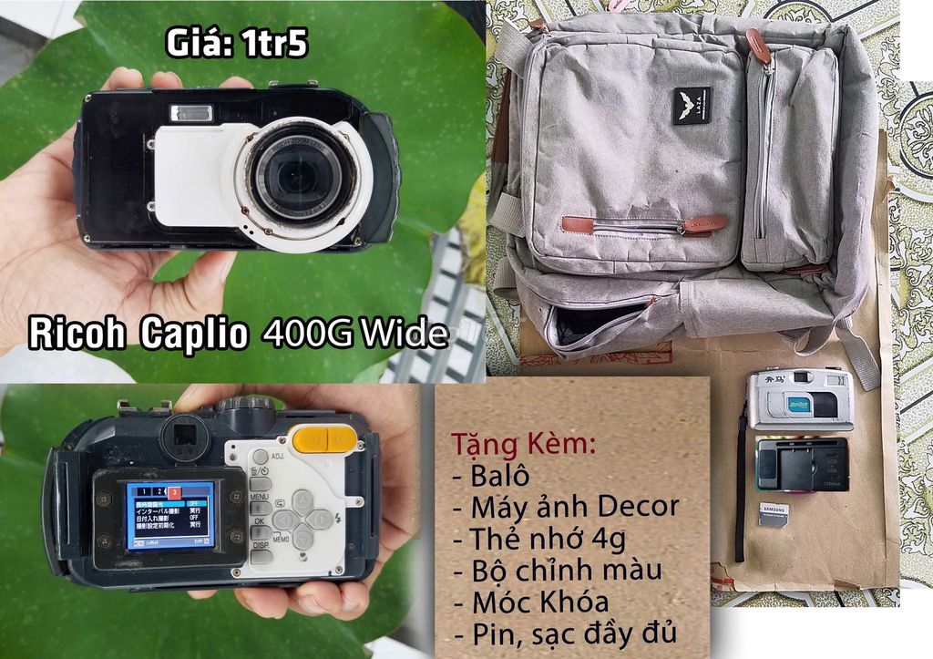Máy ảnh Ricoh Caplio 400G Wide Đen. Mua bán Máy ảnh, Máy quay tại Huyện Thoại Sơn An Giang được đăng bởi Thanh Do Ly hình 1