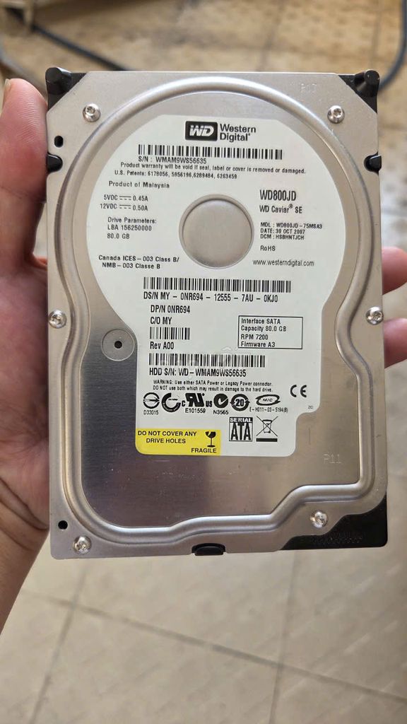 Ổ cứng HDD 80GB WD cho máy bàn (PC) - Sức khỏe tốt - 131358658