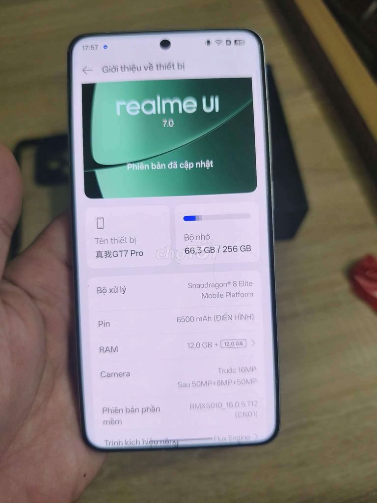 Realme GT7 Pro 12 256GB Bạc Đã sử dụng. Mua bán Điện thoại tại Quận 11 Tp Hồ Chí Minh được đăng bởi sanganh hình 1