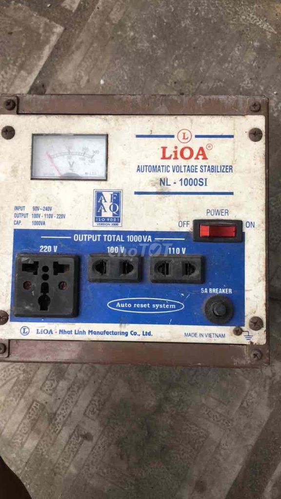 Ổn áp Lioa NL-1000SI 1000VA Việt Nam Đã sử dụng. Mua bán Nội thất, đồ gia dụng khác tại Huyện Thuỷ Nguyên Hải Phòng được đăng bởi Tên Chí Họ Nguyễn hình 1