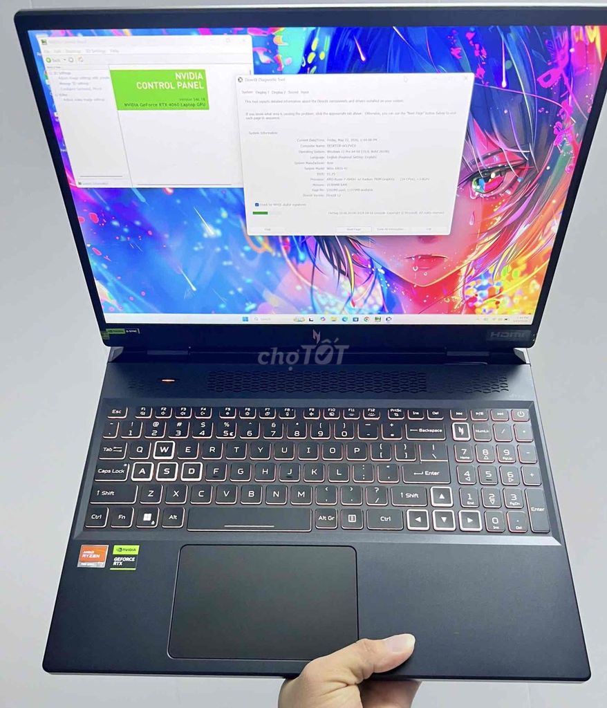 Acer Nitro 16 Ryzen 7-7840H 16 inch. Mua bán Laptop tại Quận Đống Đa Hà Nội được đăng bởi Junioor Computer hình 1