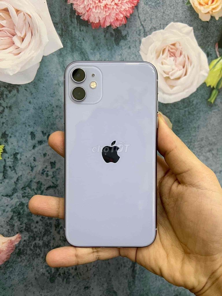 iPhone 11 64Gb tím 2 sim vật lý BH 6 tháng có góp