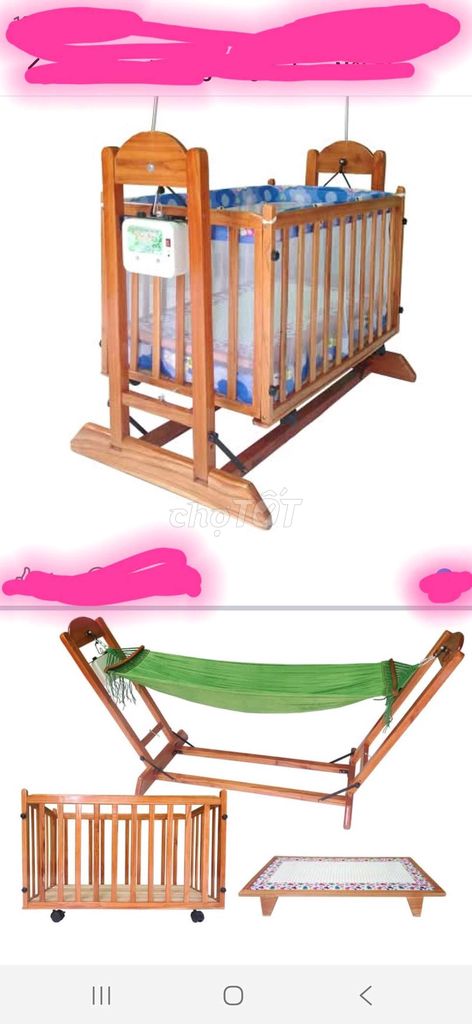 Nôi điện Gỗ Nâu 3 trong 1. Mua bán Mẹ và bé tại Quận Bình Thạnh Tp Hồ Chí Minh được đăng bởi LeDuong hình 1
