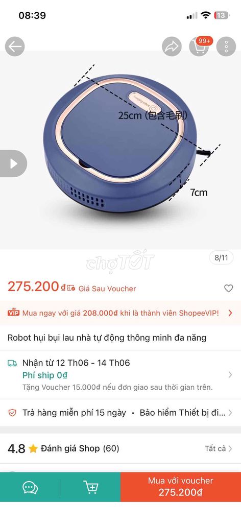 Robot hút bụi Xám Đã qua sử dụng. Mua bán Thiết bị vệ sinh, nhà tắm tại Thành phố Mỹ Tho Tiền Giang được đăng bởi  Thành Nguyễn hình 1