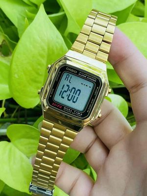 đồng hồ điện tử mạ vàng dành cho nam casio