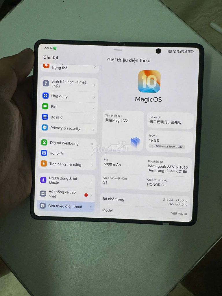 Giao lưu Magic V2 16GB/256GB Đen. Mua bán Điện thoại tại Huyện Đông Anh Hà Nội được đăng bởi Trade hình 1